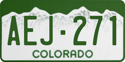 CO license plate AEJ271