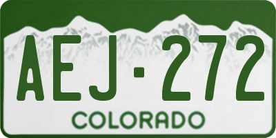 CO license plate AEJ272