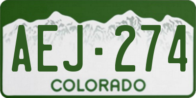 CO license plate AEJ274