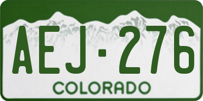 CO license plate AEJ276