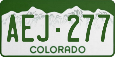 CO license plate AEJ277