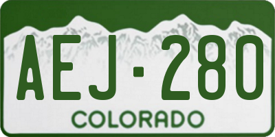 CO license plate AEJ280