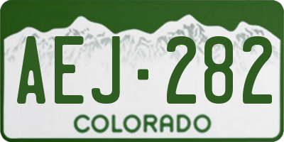 CO license plate AEJ282