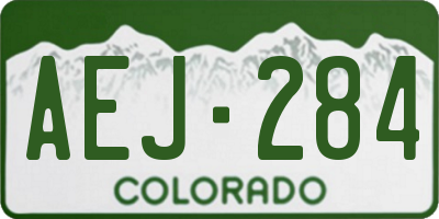 CO license plate AEJ284