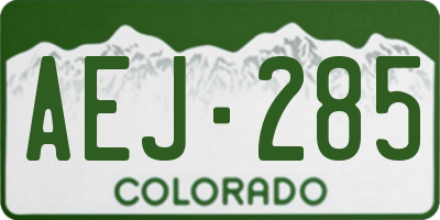 CO license plate AEJ285