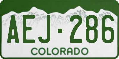 CO license plate AEJ286