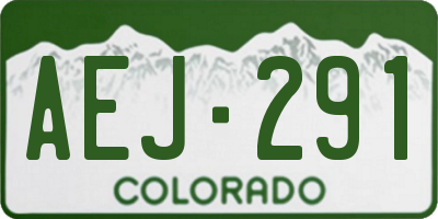 CO license plate AEJ291