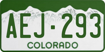 CO license plate AEJ293