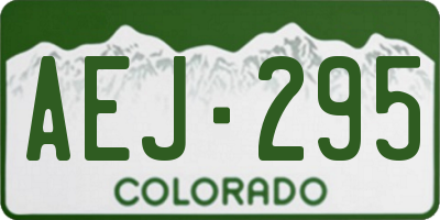 CO license plate AEJ295