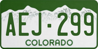 CO license plate AEJ299