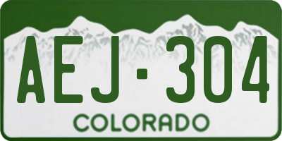 CO license plate AEJ304