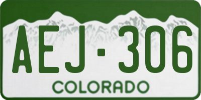 CO license plate AEJ306
