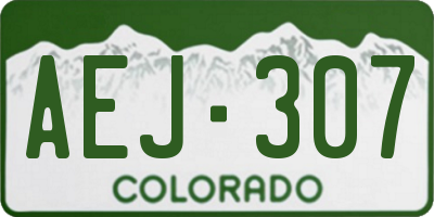 CO license plate AEJ307