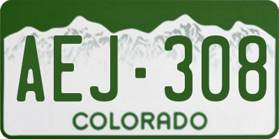 CO license plate AEJ308