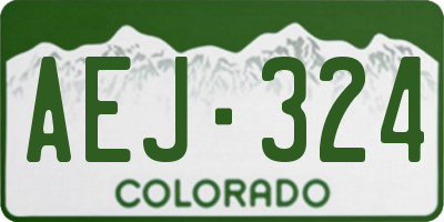 CO license plate AEJ324