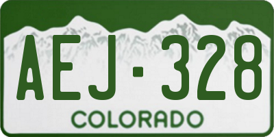 CO license plate AEJ328