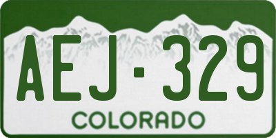 CO license plate AEJ329