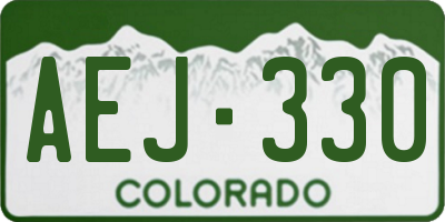 CO license plate AEJ330