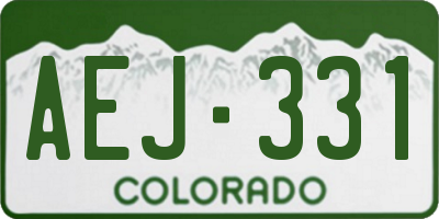 CO license plate AEJ331