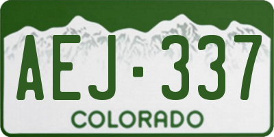 CO license plate AEJ337