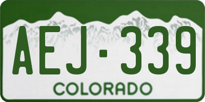 CO license plate AEJ339