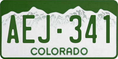 CO license plate AEJ341