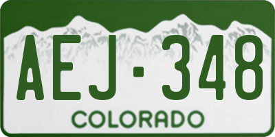 CO license plate AEJ348