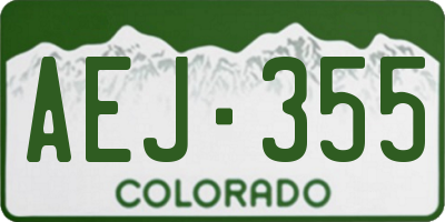 CO license plate AEJ355