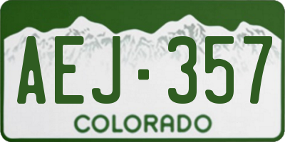 CO license plate AEJ357