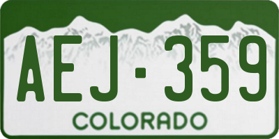 CO license plate AEJ359