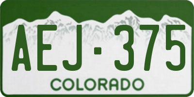 CO license plate AEJ375