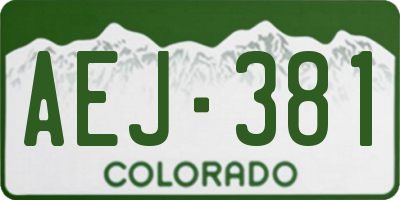 CO license plate AEJ381