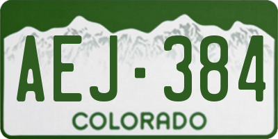 CO license plate AEJ384