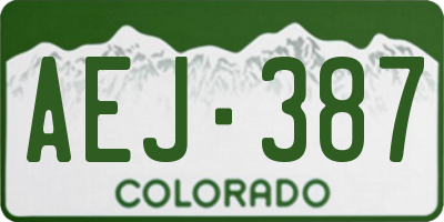 CO license plate AEJ387