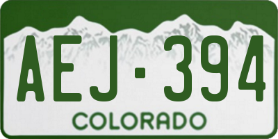 CO license plate AEJ394