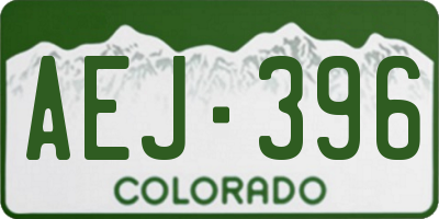 CO license plate AEJ396