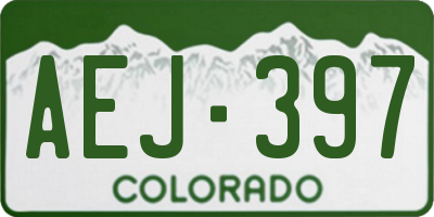 CO license plate AEJ397
