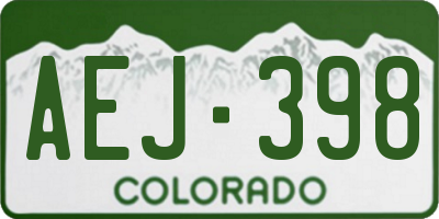 CO license plate AEJ398