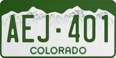 CO license plate AEJ401