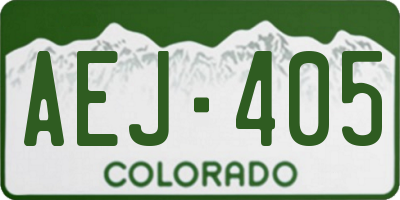 CO license plate AEJ405