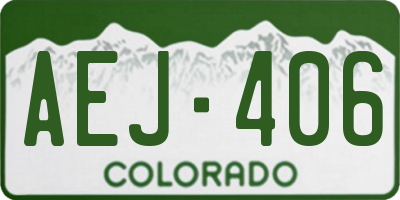 CO license plate AEJ406