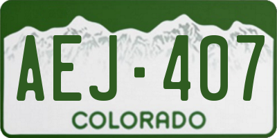 CO license plate AEJ407