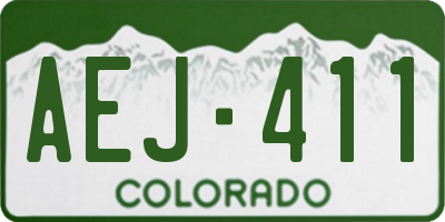 CO license plate AEJ411