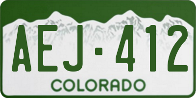 CO license plate AEJ412