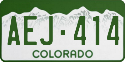 CO license plate AEJ414