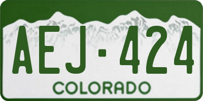 CO license plate AEJ424