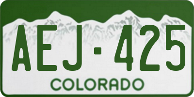 CO license plate AEJ425