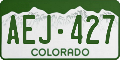 CO license plate AEJ427