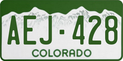 CO license plate AEJ428