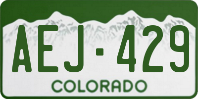 CO license plate AEJ429